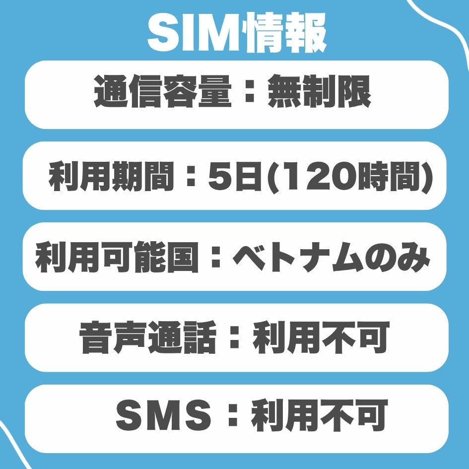 【ベトナムeSIM】利用日数5日 データ容量30GB MobiFone ベトナムプリペイドSIM 高速データ通信 Vietnam eSIM / ※esimの為、物理SIMの発送はありません。
