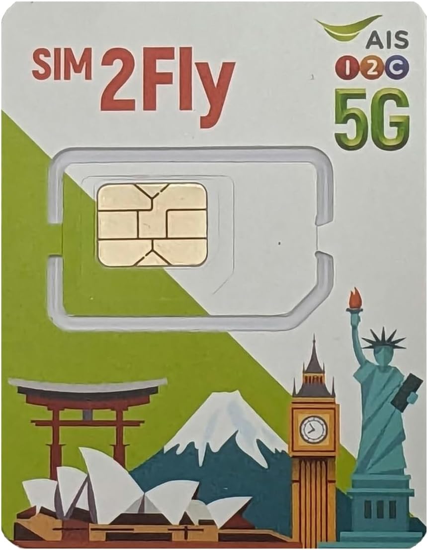【AIS】SIM2Flyアジア33ヶ国プリペイドSIMカード / データ通信6GB / 8日間(192時間) /インド インドネシア オーストラリア 韓国 カンボジア シンガポール 台湾 中国 日本 フィリピン ベトナム 香港 マカオ マレーシア 等