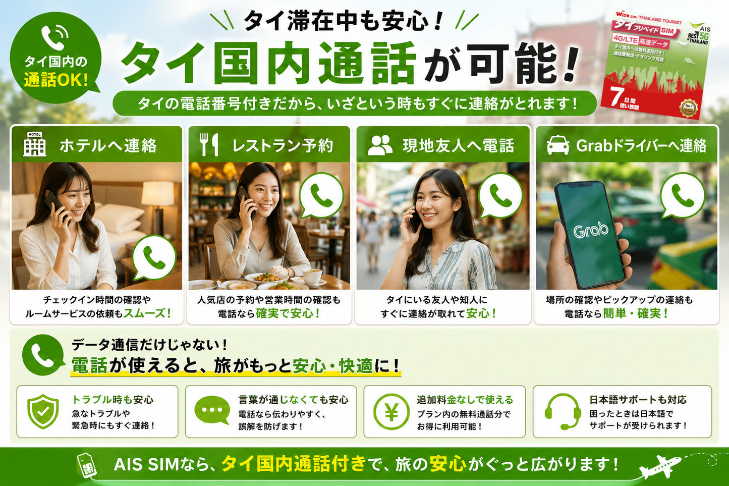 【タイeSIM】AIS 利用日数7日 速度が一定で使い放題 タイ プリペイドSIM ※eSIMの為、物理SIMの発送はありません。
